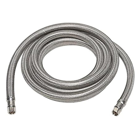 Thrifco Plumbing 1/4 Inch Comp x 1/4 Inch Comp x 120 Inch Long Stainless Steel Ice Maker Connector 4400481